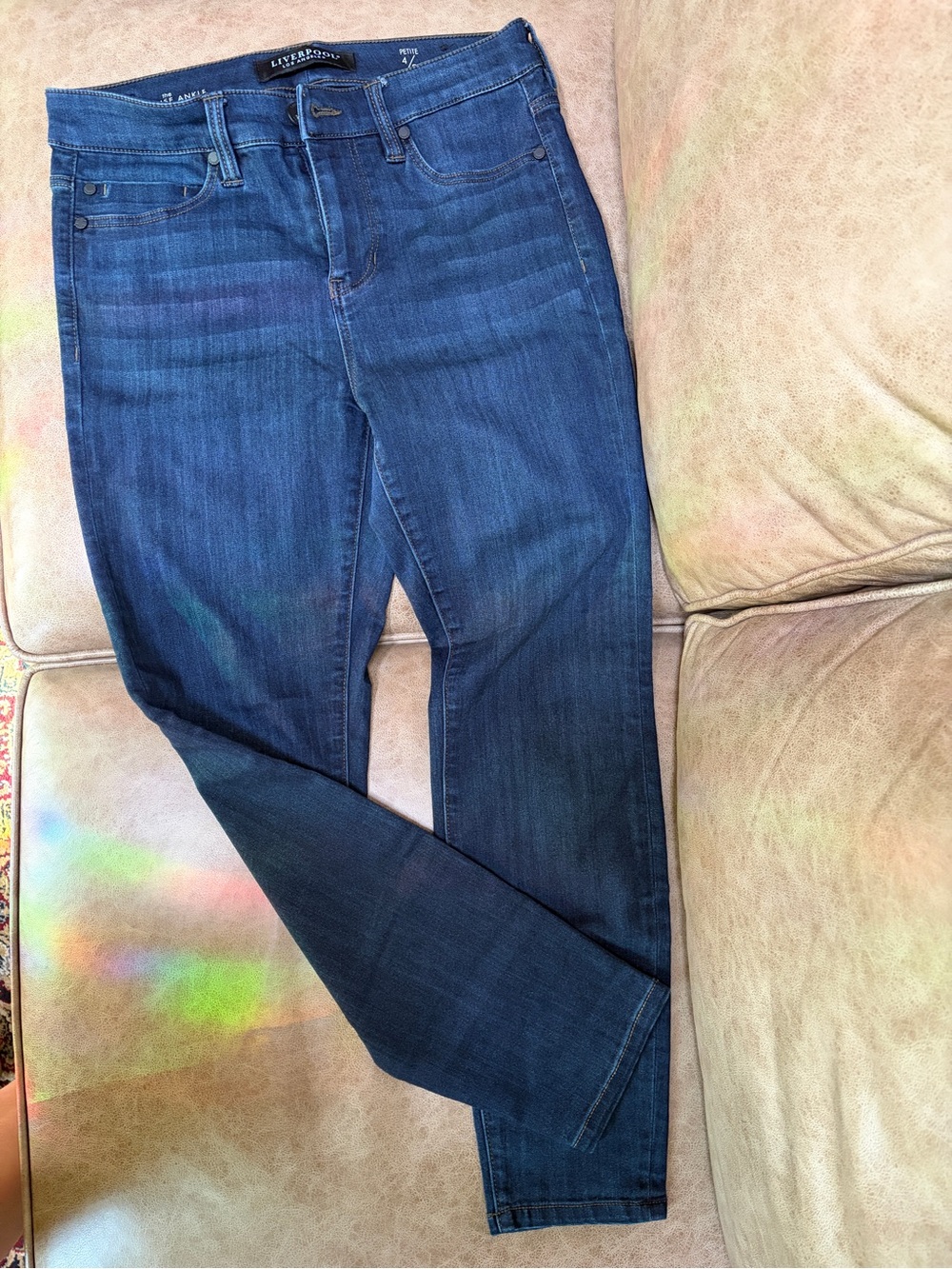 Petite Liverpool London Dark Blue Women’s Skinny Jeans